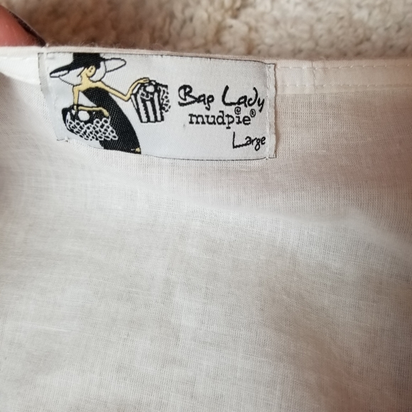 Mudpie Embroidered Swim Coverup Lrg - Picture 8 of 9